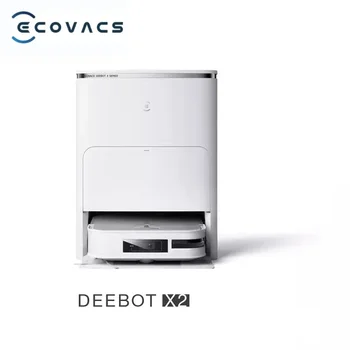 Нов Оригинален робот-прахосмукачка ECOVACS DEEBOT X2 PRO За подметания, мивка с топла вода, въже за събиране и сушене на прах, интеграция