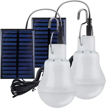 Led лампа за слънчева батерия, водоустойчив на открито, заряжаемая чрез USB, подвесная Спасителна лампа за слънчева батерия, Преносимо, Мощен Вътрешен къща