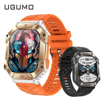 Мъжки умен часовник UGUMO KR80 За извършване на телефонни обаждания и отговор на тях водоустойчива се Използват повече от 7 дни, Приложими към Русия, Южна Корея