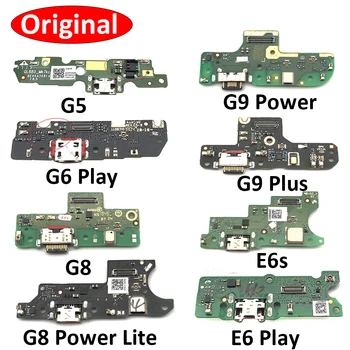 100% Оригинално USB Зарядно Устройство С Пристанищен Жак И Микрофон За Мото G5 G6 G8 G9 E6 E6s Power Plus Play Lite