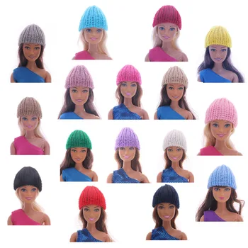 5 бр. случайни аксесоари Barbies Вълнена шапка ръчна изработка, вязаная за есента и зимата, топли аксесоари за защита на куклено коса, играчка