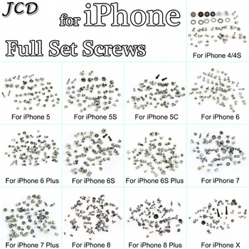 Винтове JCD Пълен Комплект Винтове за iPhone 4 4S 5C 5S 5G 6G 6s 6 7 7P 8 8 plus X за Ремонт болт Пълен Комплект Резервни Части