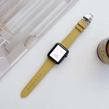 Бизнес модел каишка от естествена кожа в стил пеперуди За Apple watch Ultra 49 мм каишка 44 мм силикон гривна iWatch series 8 7 6