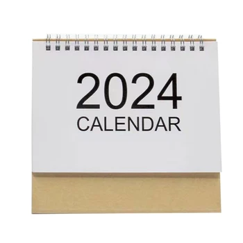 Голям настолен мини-календар на 2024 година на месец за офиса и дома, организиране на учебни дейности, дневни напомняния