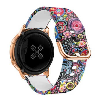 22 мм 20 мм Цветен Силиконов ремък за Samsung Galaxy watch 41 мм/Huawei Watch 42 мм/Active2 Женски взаимозаменяеми каишка за Amazfit Bip