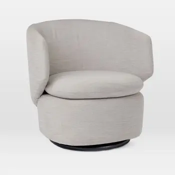 Модерен дизайн, кресла за почивка във формата на полумесец от плат