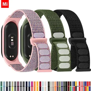 Найлон линия За Xiaomi Mi Band 7-7 nfc smartwatch Гривна Спортен Miband7 Correa Взаимозаменяеми Гривна smart band 7 6 5 4 3 Каишка