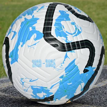 Професионална футболна топка PU Размер на 5 Износоустойчива Водоустойчив тренировъчен топката за пасища в мач от Лига възрастни по футбол с топлинна съединение