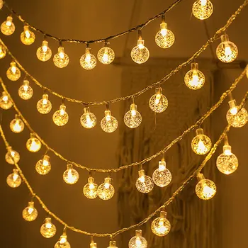 100 LED Слънчева светлина, Външни Непромокаеми Струнни страхотна лампа вътрешен Двор със слънчева енергия Слънчева Градина Гирлянди, Коледни украси