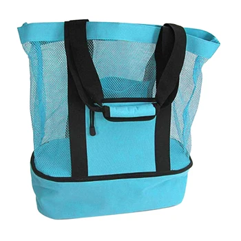 Окото плажна чанта-тоут с подвижна плажен хладилник, чанта за пикник със странично джоб и изолационни кабинета на открито