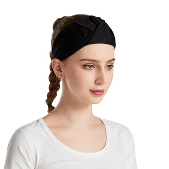 h-Дамски спортно облекло за коса за йога, превръзка на главата с възел, гъвкави аксесоари за коса, еластична превръзка на главата, спортна превръзка на главата
