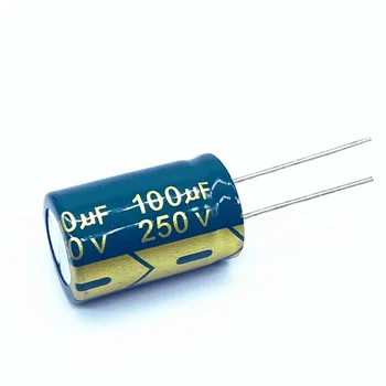 10 бр./лот, висока честота на низкоомный 250 НА 100 UF, алуминиеви електролитни кондензатори 250 На 100 uf, размер 16*25 20%