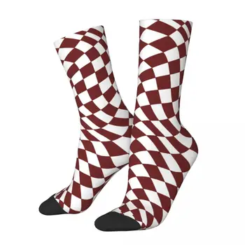 Забавни мъжки чорапи със средна дължина, под формата на усукана мрежа Удобни чорапи за почивка с цветни чорапи със средна дължина, в спортен стил
