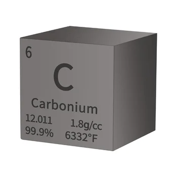 Квадратни квадрати плътност на въглерод Чист метал за колекции елементи на Лабораторен експеримент Колекция от периодичната на менделеевата таблица (1 инч)