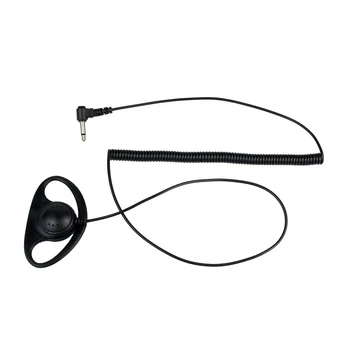 3,5 мм Plug D-Образна Форма на Прием Слушалка Слушалка Само За Слушане на Ухото на Куката Подложка Със Спирала Акустична Тръба За охрана на строителните работи