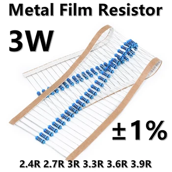 (10шт) 3 W Метален филмът резистор 1% пятицветный околовръстен точност резистор 2.4 R 2.7 R 3R 3.3 R 3.6 R 3.9 R Ω Ω