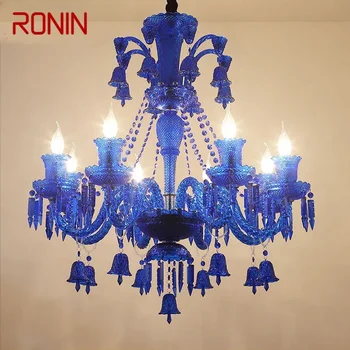 Кристална Окачен лампа RONIN в луксозен стил, Европейската лампа-свещ, Художествена Хол, Ресторант, Спалня, Вила, Полилей
