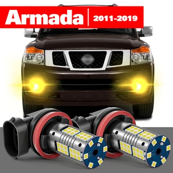За Nissan Armada 2011-2019 2 елемента led аксесоари за фарове за мъгла, фаровете за 2012 2013 2014 2015 2016 2017 2018