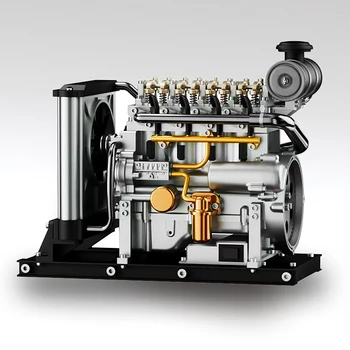 300шт + 3d модел на дизеловия двигател със собствените си ръце метална събрание може да работи в играчка за механичен монтаж мини на двигателя