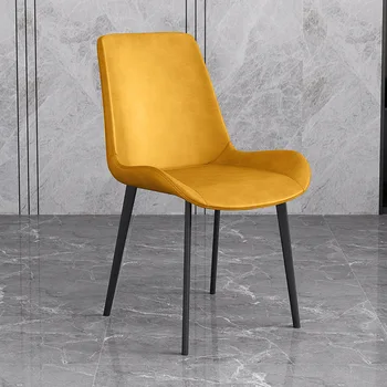 Кожен стол Италиански трапезни столове Луксозен Дизайн, Модерен Скандинавски шезлонг Индивидуални Мобилни Дизайнерски столове, Точно копие на мебели