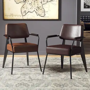 1 бр. Домашен стол за дневна в американски стил, Ретро и Модерен Мек Удобен стол за отдих в стил Арт