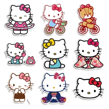 Японски Карикатура на Sanrio Hello Kitty Cat Плосък Смола е фиксирана За Diy Обеци Домашен Телефон Калъф Чанта за Аксесоари 10 бр./Лот