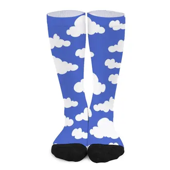 Чорапи с мультяшными облаците, облачно-синьо небе, Кавайные чорапи, дамски Меки дишащи чорапи за улицата, Пролетен дизайн, Антибактериални Чорапи