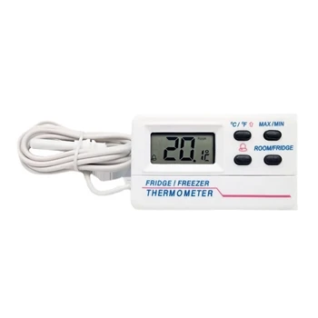 Цифров термометър за хладилници Сензор за температурата в стаята и навън LCD термометър за хладилник с фризер за домашно ресторант