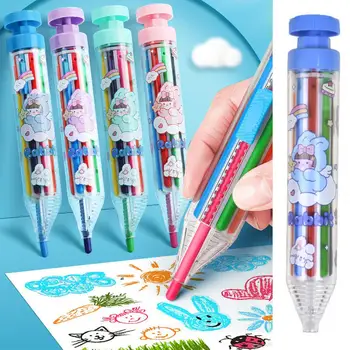 Писалка за рисуване, въртяща се, многоцветни пастели, не пачкающие ръце, за Оцветяване, за деца, лек комплект за рисуване на графити