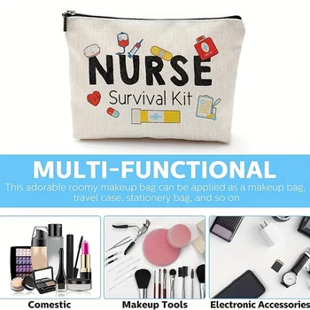 Красиви дамски козметични чанти за грим, смешни чанти, дамская чанта с цип, косметичка за медицински сестри, момичета