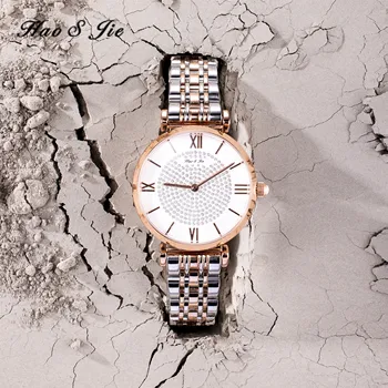 Дамски часовник, кристали, романтична часовници със звездното небе, модни дамски часовници е от неръждаема стомана, дамски часовници Relogio