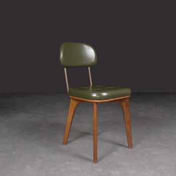 Реколта Зелени кът, столове с облегалка, ергономични минималистичные трапезни столове за всекидневна, мебели за интериора на купето