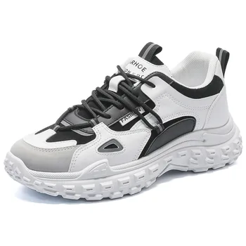 2023 Лятна нова мъжки обувки Дишащи спортни обувки Универсална мъжки ежедневни обувки на неподвижни дебела подметка