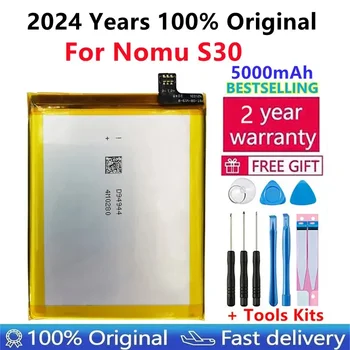 100% Оригинални висококачествени нова работа на смени батерия с капацитет 5000 mah за мобилен телефон Nomu S30 + Инструменти за дърво