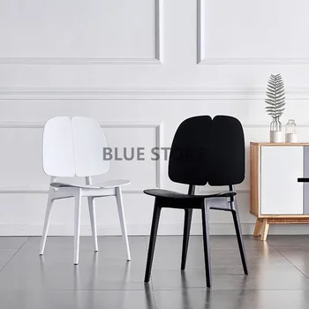 Уникален стол за хранене в скандинавски стил за помещения, Луксозни и Модерни Пластмасови Дизайнерски Балконски Столове, Библиотека, Офис, Мебели за дома Sillas De Comedor