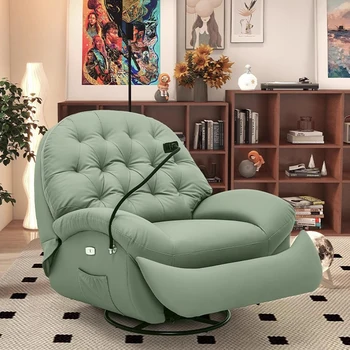 Френското електрически стол-люлка Lazyboy, Изчистен хотелски стол за помещения, Дизайнерски мебели за двор Nordic Green Sillon Relax