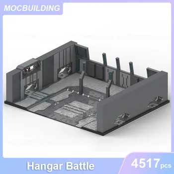 Модулен модел Хангар Battle MOC Строителни блокове САМ Събрание колекция тухли Творчески образователни играчки за Коледни подаръци