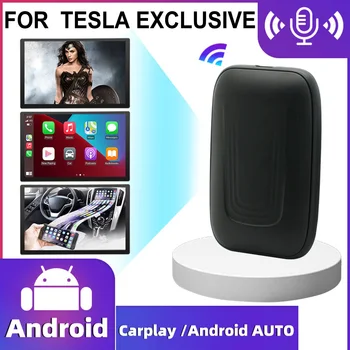 Carplay Dongle Безжичен Carplay Types-C AI Box Android Auto 2GB DDR3X + 8GB eMMC 5G Wifi Приложението Синхронизация За автомобили Tesla Model 3 Y X S