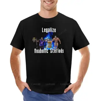 мъжка тениска с кръгло деколте, риза Legalize Anabolic Steriods, тениска нова версия, спортни ризи с къс ръкав, тениска за мъже