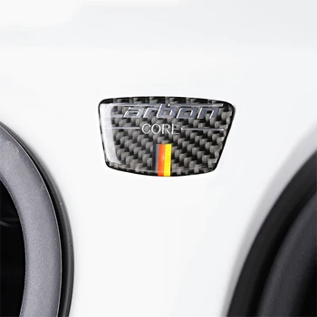 Емблемата От Въглеродни Влакна B-Образна Колона, Стикери За украса на Отвора на Броня Mercedes Benz C Class W205 C180 C200 C300 GLC, Автомобилни Стикери, Аксесоари