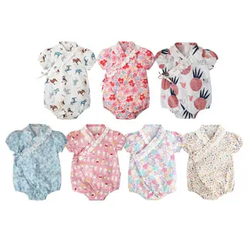 2022 Кимоно детски дрехи в японски стил детски дрехи плъзгачи ретро халат единни дрехи, детски пижами, изработени цветя плъзгачи Y2744