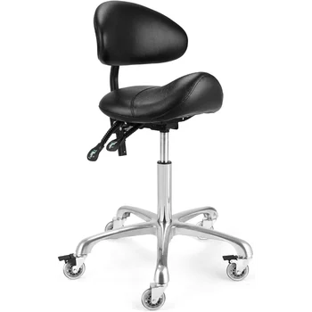 Ергономичен стол-седло McDooFly с колела, въртящи се на стол, професионален стол-седло, тежкотоварни Регулируеми въртящи хидравличен стол