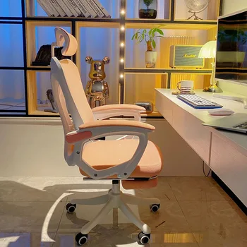 Игралното стол с подушечной облегалка за количка, удобен Ергономичен луксозен офис стол за игри за момичета, домашно декорация на Silla Escritorio
