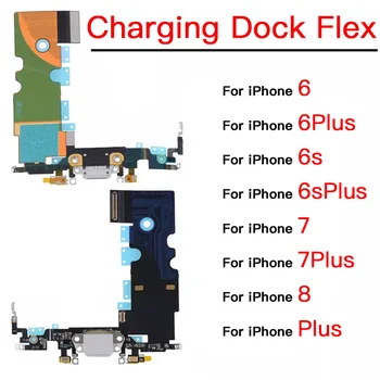 Гъвкав кабел за зарядно устройство за iPhone 6 6P 6SP 7 8 Plus, зарядно устройство, USB-порт, Резервни части за ремонт на микрофона