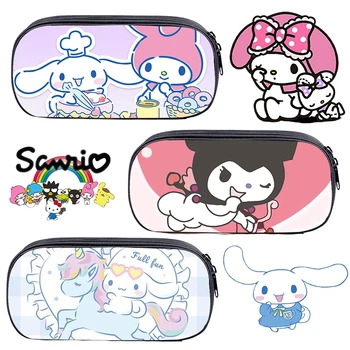 Sanrio Kuromi, чанта за моливи, калъф за момичета и момчета, Органайзер за канцеларски материали, ученически пособия, аниме-молив случай