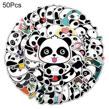 Стикер с драсканици под формата на панда, 50 бр., красиви наситени шарки, без лепило, не се изисква рязане, етикети с графити в ежедневието