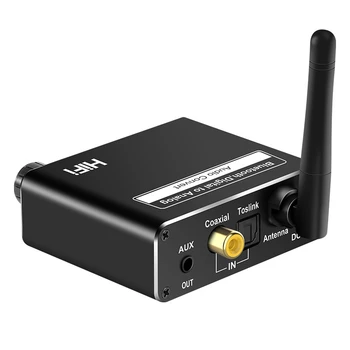 Безжична цифроаналоговый конвертор DAC Bluetooth 5.0 Комплект аксесоари с дистанционно управление С подкрепата на коаксиален аудиоадаптера USB, 3.5 мм