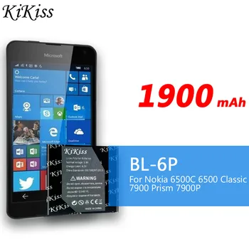 KiKiss 1900 ма висок Клас Батерия BL 6P BL-6P за Nokia 6500C 6500 Classic, 7900 Prism, 7900 P Батерия BL6P