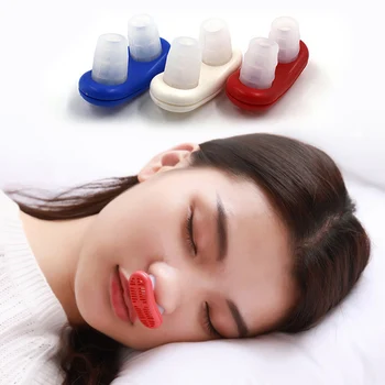 скоба за носа срещу хъркане, безшумен силикон тава за съня, нощно устройство за защита от апнея, улучшающее дишането по време на сън, снижающее шум b