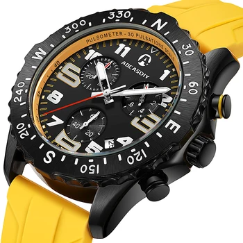 Всеки ден модерен мъжки часовници Най-добрата Марка на Луксозни Мъжки Кварцов Многофункционални Хронограф Гумени Спортни Ръчни Часовници relogios masculino